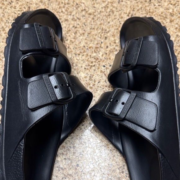 Birkenstock Arizona Black Rubber Sandals - Picture 3 of 9
